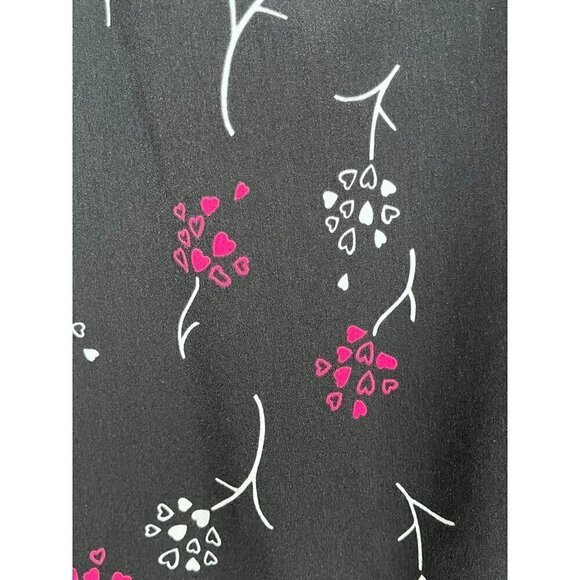 Lane Bryant Top Women 14 Black Floral Ruffle Heart Pullover Whimsigoth Fairy 80s - Picture 4 of 11